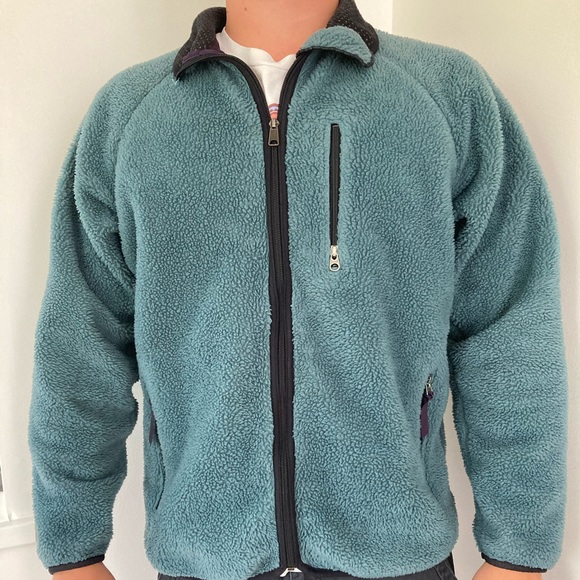 Vintage Patagonia Deep Pile Retro X 1996 green fleece jacket - Picture 2 of 8